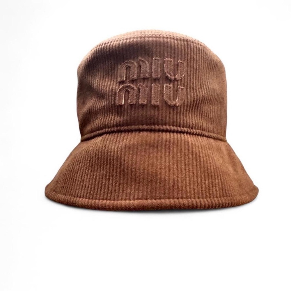 Miu Miu Tan Corduroy Bucket Hat